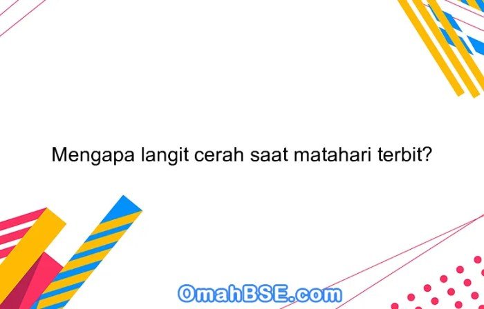 Alasan terbangun karena cahaya matahari
