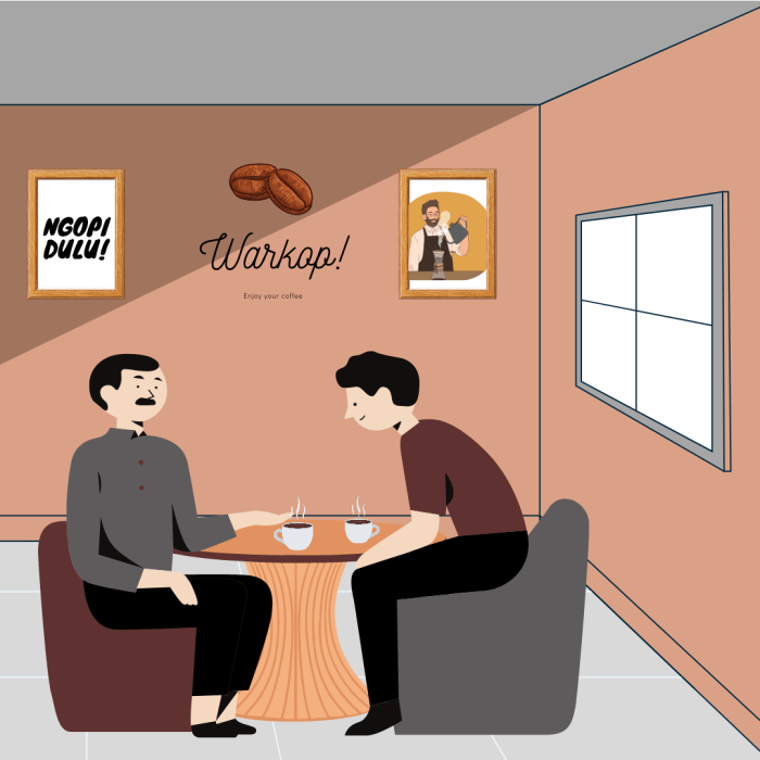 Warung kopi kepentingan marak saat warkop ilustrasi