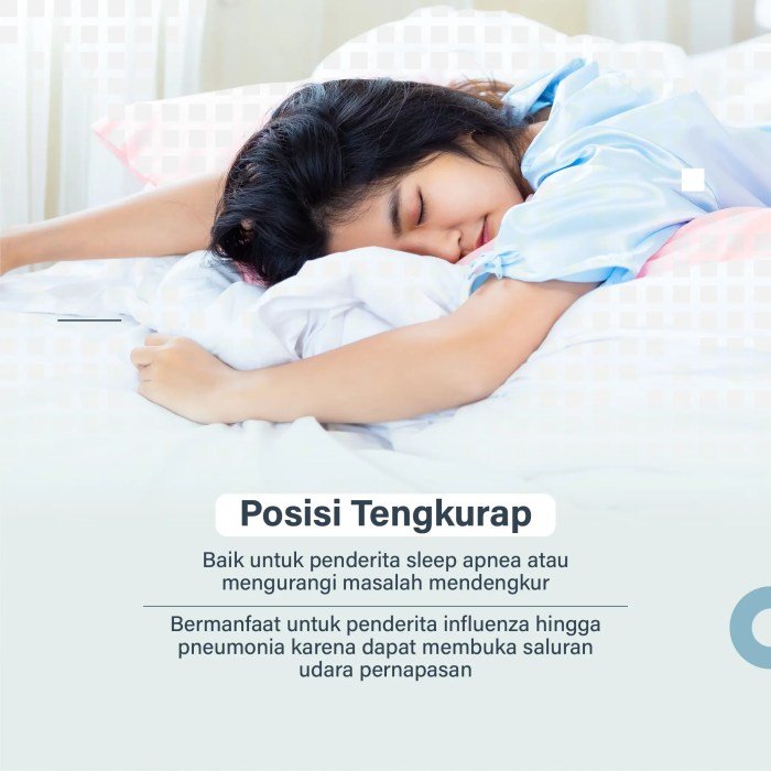 Alasan suka tidur satu posisi favorit